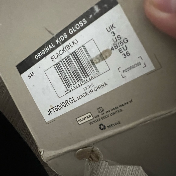 Hunter Unisex Gloss Original Kids Classic Rain Boots Little Kid Big Kid LIKE NEW - Picture 5 of 6